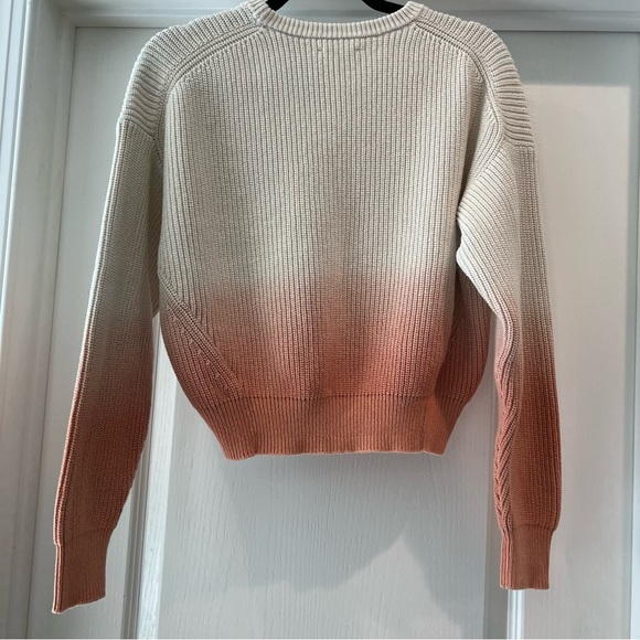 Reformation ombre Gradient Orange off White Sweater size small organic cotton - Picture 3 of 8